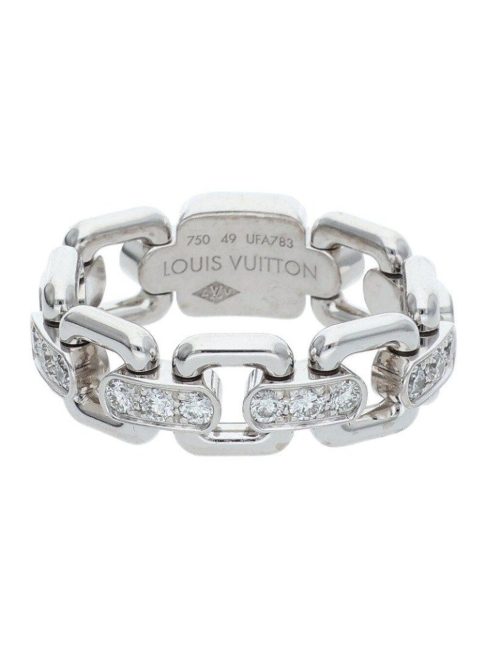 Louis Vuitton Bag Chain Attraction Pave Diamond Ring 49 No 10